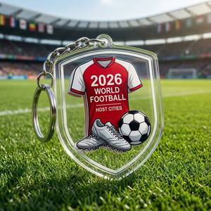 2026 for Football Match Mascot Keychain High-Permeability Acrylic Bag Pendant Small Plastic Accessories Factory Wholesale