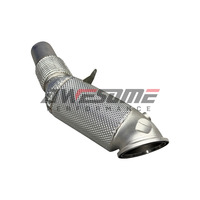 Downpipe catalyzed haute performance pour BMW 220i 320i 330i 420i 430i 530i B48, 200 cellules, échappement haute performance avec bouclier thermique