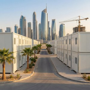 Casa Prefabricada de 20 pies con Certificación CE de Bajo Costo, Casa Contenedor Plegable y Desmontable de Bajo Costo para el Mercado de Oriente Medio - Product Image 1