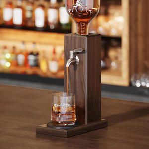 Distributeur de whisky en bois pour comptoir, distributeur d'alcool anti-fuite pour <span class=keywords><strong>bourbon</strong></span> et scotch, idéal pour bar à domicile, cadeaux - Product Image 4