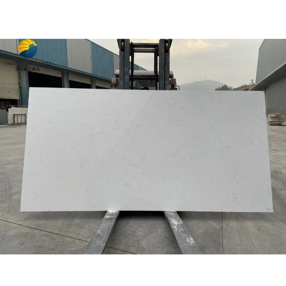 SUMMERLY China factory quartz stone Artificial Marble Slab quartz stone Middle Carrara quartz price COUNTER TOPS