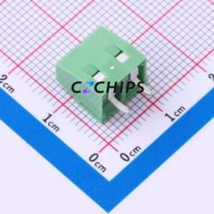 1729018 Screw Terminal Block Through hole Component (THT),P=5mm Connector ( Construction: 1x2P )( Pitch: 5mm )( Color: Green ) - Product Image 2