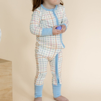 Pyjama bébé zippé en jersey de bambou, barboteuse pour nourrissons, grenouillère durable, vente en gros, combinaison nouveau-né, pyjama bébé imprimé, barboteuses pour bébés
