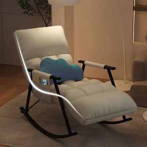 Poltrona a dondolo moderna e confortevole, imbottita, per camera da letto e esterni - Bestseller - Product Image 3