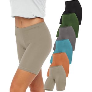 Shorts de Yoga para Mujer, Tipo Bóxer, Elásticos, Paquete Múltiple, Tejido Suave de Spandex y Nailon, Ajuste Sin Costuras para Entrenamiento y Fitness - Product Image 1