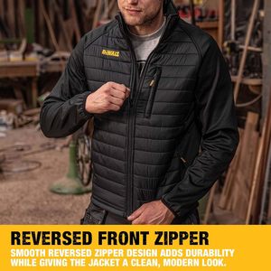Chaqueta de Trabajo Híbrida Ligera y Aislante para Hombre DEWALT, Resistente al Agua para Minería y Construcción, Logotipo Personalizado, Certificada por EN - Product Image 4