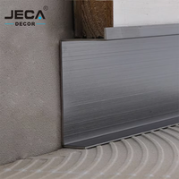 Plinthe décorative en acier inoxydable/aluminium JECA avec éclairage LED intégré, plinthe moderne pour condo