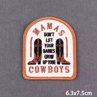 Offre Spéciale : Petits écussons brodés thermocollants Western (Cowboy/Cowgirl Howdy) pour chapeaux de camionneur