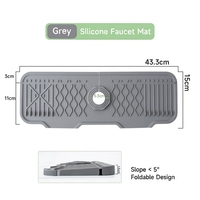 Tapis de protection anti-éclaboussures classique rectangulaire en silicone pour robinet - Antidérapant, écologique, attrape-eau pour évier, tampon de drainage, couleur personnalisable