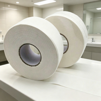 Papier toilette en rouleaux jumbo en pâte recyclée, personnalisable, doux, sans poussière, écologique et jetable dans les toilettes