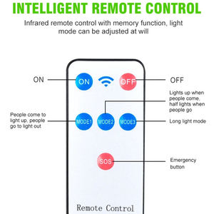 IP65 kecil 72 COB 108 COB Led surya Sensor gerak lampu dinding portabel luar ruangan dengan pengendali jarak jauh - Product Image 5