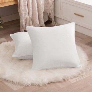Sarung Bantal Beludru Hitam 20 x 20 Inci, Sarung Bantal Dekoratif Mewah Modern dengan Pinggiran Emas - Product Image 6