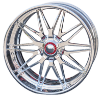 ZXMM Roues personnalisées 1/2 pièce pour voitures particulières, roues de 16, 17, 18, 19, 20, 21, 22 pouces, 5x120, poli, brossé, chrome, pour voitures anciennes