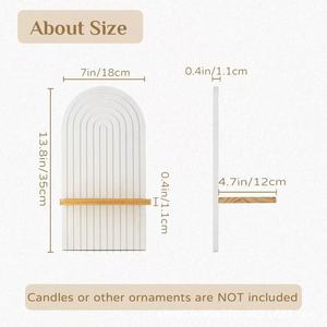 <b>Wall</b> <b>Mounted</b> Wooden Floating <b>Shelf</b> With Arch Design For Bedroom And Living Room Decor - Product Image 4