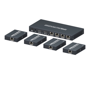 Xunzheng 4K cho Bộ chia và chuyển đổi video <span class=keywords><strong>HDMI</strong></span> Bộ mở rộng phân phối 4 chiều & mở rộng cáp mạng với bộ chuyển đổi - Product Image 1