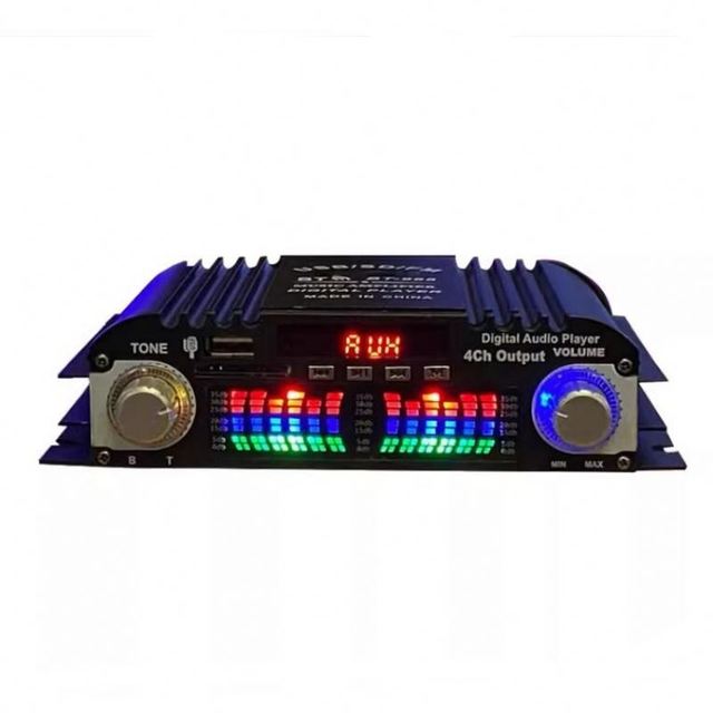MLK 12V High Power Mini Wireless Power Amplifier Home Car Fever Hifi Audio 60W*4 Power Amplifier