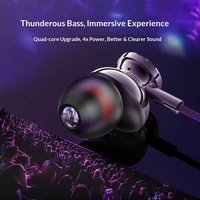 Écouteurs intra-auriculaires filaires en métal Type-C avec micro, transducteur dynamique magnétique, câble de 1,2 m, basses puissantes, pour jeux, téléphone, PC, ordinateur portable