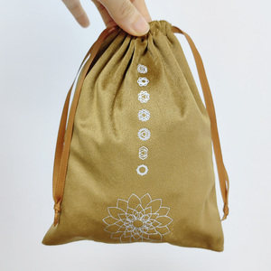 Bolsa de Terciopelo Personalizada de Lujo con Cordón para Exhibición de Joyería, Bolsa de Joyería de Gamuza Sintética con Logotipo y Cintas - Product Image 2