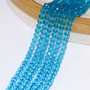 하이 퀄리티 4/6/8/10mm 투명 유리 구슬 반짝이는 블링 느슨한 패싯 <span class=keywords><strong>Rondelle</strong></span> Briolette DIY 보석 및 크리스탈 램프 만들기 - Product Image 4