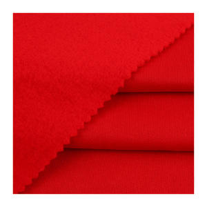 100% poliester kain Suede bulu domba setelan keringat rajutan warna Solid anti-pil luar ruangan dan penggunaan garmen bahan baku untuk tekstil - Product Image 4