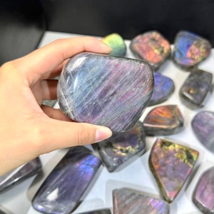 Pietra Naturale di <span class=keywords><strong>Labradorite</strong></span> con Riflessi Viola, Forma Libera |   <span class=keywords><strong>Cristallo</strong></span> Feng Shui Lucidato per Decorazione Casa, Guarigione, Collezione - Product Image 6