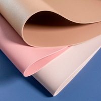 Double Face 1.8mm Embossé Nappa Vinyl Vegan PVC Rexine Tissu artificiel en simili cuir synthétique pour la fabrication de napperons