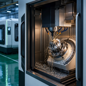 Maßgefertigtes 5-Achsen CNC-gefrästes Turbolader-Laufrad aus Titan-Aluminium für Luft- und Raumfahrt, OEM-Komponente für den weltweiten Export - Product Image 4