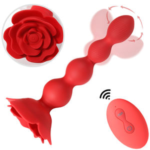 Vibrador Femenino Color Rosa, Juguete Sexual Anal para Adultos, Silicona Impermeable Ecológica, Vibrador con Control Remoto, Giratorio y Saltarín - Product Image 1