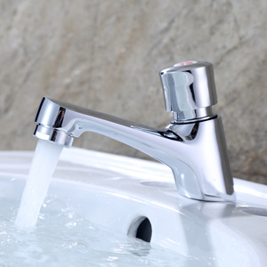 Robinet à bouton-poussoir à eau froide avec temporisation, en cuivre, pour toilettes publiques et lavabos - Product Image 2