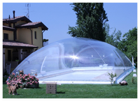Couverture de piscine gonflable transparente en PVC, étanche à l'air, pour la protection des piscines en hiver