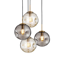 Phòng ăn hiện đại đơn giản nhà hàng toàn cầu Vòng Hổ Phách Khói Thủy tinh bóng ánh sáng mặt dây chuyền - Product Image 4