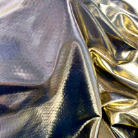 Tissu tricoté brillant à petits pois pour vêtements de scène féminins, 100 % polyester, trame 120 g/m², extensible, anti-boulochage, avec effet feuille d'aluminium, pour machine à tricoter