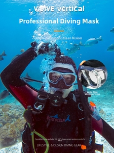 V.DIVE Professionelle AOW Tauchmaske Schnorchelmaske Wasserdicht Beschlagfrei Gummi Gehärtetes Glas Linse für Tiefseetauchen Kurzsichtungsgeeignet - Product Image 1
