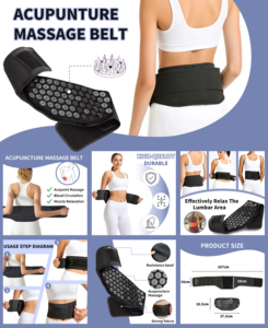 Thể thao giải trí di động bấm huyệt Mat vành đai massage thiết lập có tính năng nhựa gai ABS bông trở lại yoga cơ thể đau thắt lưng - Product Image 6