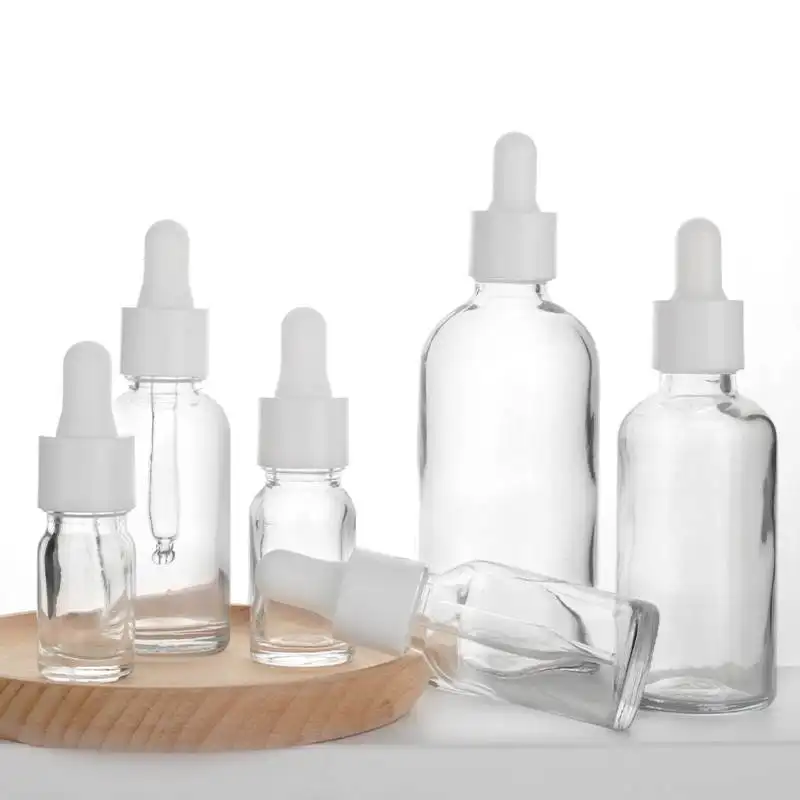 Botol tetes kaca kosmetik transparan untuk minyak pijat kutikula