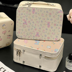 Bonito organizador grande de lujo resistente al agua para mujer, caja de almacenamiento de viaje con logotipo personalizado, estuches para brochas de maquillaje, bolsa de cosméticos - Product Image 5