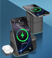 Stasiun Pengisian Daya Nirkabel Cepat 3-in-1 15W Magnetik Lipat Qi2 untuk Ponsel, Desain Portabel, Multifungsi Berputar