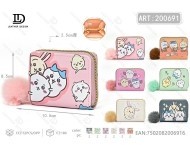 Portefeuille simple à pompon de dessin animé, petite taille, usage quotidien, unisexe, en feutre non tissé - Product Image 1