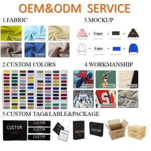 Sudaderas con capucha con estampado de logotipo personalizado de alta calidad, sudaderas de algodón 100%, patrón sólido bordado, <span class=keywords><strong>ropa</strong></span> de invierno con cuello redondo de lana - Product Image 2