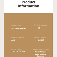 Comedero Inteligente para Mascotas FuturePets con Bloqueo Anti-Accidental, 3L, ABS, con Alimentación Programada a Distancia para Comida Seca, para Uso en el Hogar