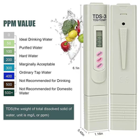 Testeur de qualité de l'eau 0-9990 ppm pour l'eau potable, testeur de TDS portable précis pour le test de l'eau domestique et d'aquarium
