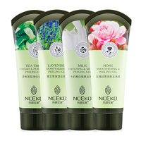 Gel Pengelupas Tubuh Pembersih Tea Tree, Scrub Wajah Pelembut Kulit Berbahan Lemak Sapi, Promo Hot Sale