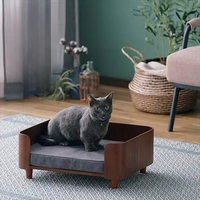 Canapés-lits et meubles en bois personnalisés de luxe et de qualité supérieure pour animaux de compagnie Nid de canapé pour lit pour chien et chat Teddy Golden Retriever