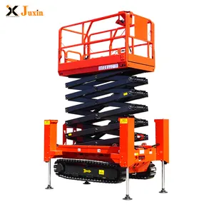 outdoor applications aichi crawler lifting platform rough or uneven ground use electric tracked scissor lift