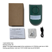 Sistema de alarma solar para exteriores de nuevo diseño Alarma de seguridad para exteriores con 6 luces LED para granja de jardín doméstico