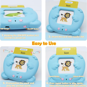 Tarjetas de Memoria Interactivas Bilingües en Portugués e Inglés con Forma de Oso, 224 Palabras, Juguete Educativo para Niños de 2 a 6 Años, Certificado CE - Product Image 3