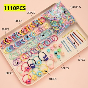 Набор детских аксессуаров для волос: 780 шт./уп., разные дизайны, милые резинки, заколки и браслеты для девочек - Product Image 3