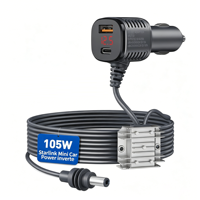 105W Starlink Mini Araç Şarj Kablosu, Dijital Ekranlı, 12V-24V DC Güç Adaptörü, Araba, Karavan, Tekne için