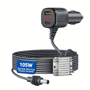 Câble de chargeur de voiture Starlink Mini 105W avec affichage numérique, adaptateur d'alimentation CC 12V-24V pour voiture, camping-car, bateau - Product Image 6