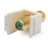Coupleur et prise Keystone coaxial AV-DATA 3 GHz F81 femelle-femelle en cuivre plaqué or pour décodeur et téléviseur